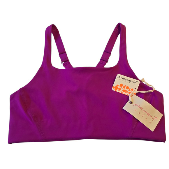 Free People x Hatch Maternity Bra Womens Size XS Fluorescent Berry Square Neck - Picture 1 of 5